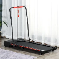 HOMCOM Foldable Walking Machine Treadmill 1-6km/h with LED Display & Remote Control Exercise Fitness for Home Office(m-2)