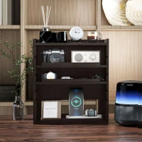 HOMCOM Four-Tier Desktop Organiser - Dark Brown(m-9)