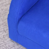 HOMCOM Children's Armchairs Kids Toddler Sofa Chair 2 In 1 Sofa Bed Folding Couch Soft Flannel Sponge for 3-4 years old Playroom Bedroom Living Room Blue(m-9)