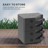 Outsunny Umbrella Weights for Cantilever Parasols, Set of 4 Heavy Duty Parasol Base Weights, 64kg Sand or 55kg Water Filled, Black(m-7)