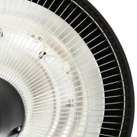 Outsunny Riscaldatore a Infrarossi con Illuminazione a LED in Alluminio e Metallo Epossidico Anticorrosivo Certificato IP34: Protezione contro gli Spruzzi d'Acqua 1500W Ø40.5 x 30.7A cm(m-9)