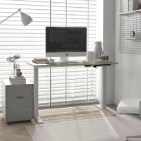 Vinsetto Marco de Escritorio de Pie Eléctrico de Altura Ajustable con Función de Memoria 110x60x71-116 cm Blanco(m-2)