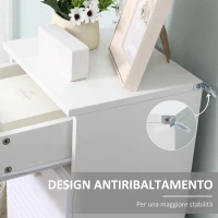 kleankin Mobile Bagno in Legno con Cassetto e Armadietto 1 Anta con Mensole, 35x30x77.5cm(m-7)