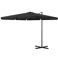 Outsunny 3m Cantilever Parasol, with Four-Position Canopy - Grey(m-11)