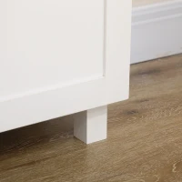 HOMCOM Freestanding Kitchen Cupboard, Nordic Storage Cabinet with Drawer, Doors and Open Countertop for Living & Dining Room, 130cm, White(m-9)