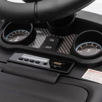 AIYAPLAY Macchina Elettrica per Bambini 18 mesi a 5 anni con musica e clacson, Auto a 6V, Elettrico e a Spinta,Velocità 3km/h, Bianco|Aosom Italy(m-9)