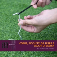 HOMCOM Addobbo Halloween Gonfiabile con Streghe e Calderone, 3 Luci LED Interne e Gonfiatore Integrato, 170x60x180cm(m-7)