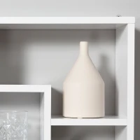 HOMCOM Étagère murale bibliothèque 8 cubes, meuble de rangement, design moderne, 85 x 14,5 x 47,5 cm, blanc(m-5)