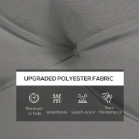 Outsunny Seat and Back Padded Pallet Cushion Set - Light Grey(m-4)