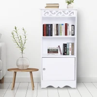 HOMCOM Meuble bas de salle de bain moderne 40L x 23l x 80H cm blanc(m-2)