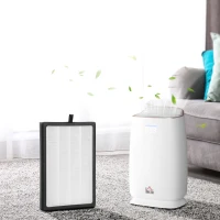 HOMCOM Air Purifier Filters Replacement for 823-032V70WT, 3-in-1 Pre, Activated Carbon, H13 HEPA Filter, for Home, 1 Pack, White(m-6)