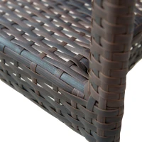 Outsunny 7 pz Set da Pranzo da Giardino Tavolo da Esterno con 6 Sedie, Mobili da Giardino in Rattan PE e Acciaio con Cuscini Lavabili, Marrone e Crema(m-9)