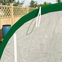 Outsunny Serre de Jardin Tunnel 18 m² dim. 6L x 3l x 2H m - 8 fenêtres, Porte zippée Enroulable, Acier galvanisé, bâche PE, Blanc(m-7)