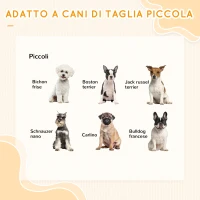 PawHut Scaletta per Cani a 3 Gradini con Vano Contenitore, Pieghevole e Lavabile, 40x54x48 cm, Bianco(m-7)