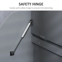 HOMCOM 61L Home Storage Chest - Grey(m-5)