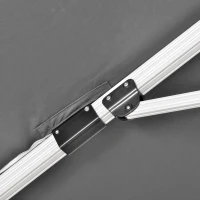 Outsunny 3 x 3(m) Cantilever Roma Parasol, Square Garden Umbrella with Cross Base, Crank Handle, Tilt, 360° Rotation and Aluminium Frame, Grey(m-8)