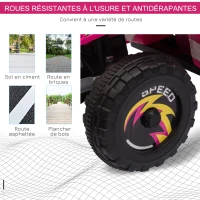 HOMCOM Quad électrique pour enfants 18-36 mois véhicule à batterie 6V avec marche avant et arrière 72 x 40 x 45,5 cm rose(m-6)