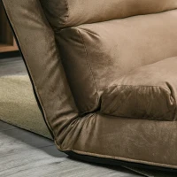 HOMCOM Floor Sofa Bed Folding Adjustable Floor Lounger Sleeper Futon Mattress Seat Chair, Brown(m-9)