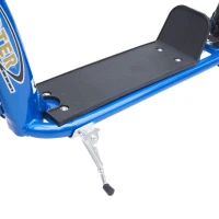 HOMCOM Trottinette enfant patinette pneus 30 cm Hauteur Guidon réglable poignée Frein et béquille Acier pour enfants à partir de 5 ans Bleu(m-8)