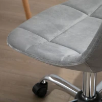 Vinsetto Sedia Girevole , Design Ergonomico e Regolabile Senza Braccioli, Grigio, 59x59x81-91cm(m-8)