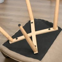 HOMCOM Sedia da Pranzo Moderna con Braccioli e Schienale in Finta Pelle con Gambe in Metallo, 63x61x84 cm, Marrone(m-9)