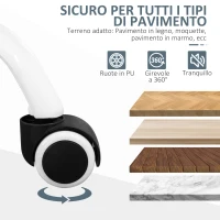 HOMCOM Sedia da Ufficio Ergonomica con Altezza Regolabile, Funzione Dondolo e Tessuto a Rete, Grigio(m-7)
