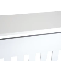 HOMCOM Slatted Radiator Cover Painted Cabinet MDF Lined Grill in White (78L x 19W x 81H cm)(m-9)