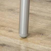 HOMCOM Set da Pranzo Salvaspazio da 3 Pezzi con Tavolo da Pranzo Ovale con Ripiano e 2 Sedie in MDF e Acciaio(m-8)