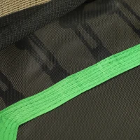 HOMCOM Trampolino Elastico per Bambini 3-10 Anni con Ingresso a Cerniera e Pali Imbottiti, Ø163.5x190 cm, Verde(m-9)