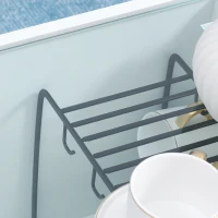 HOMCOM Tavolino da Salotto Moderno con Ripiani e Scomparti Nascosti in Legno e Vetro, 100x55x36cm(m-8)