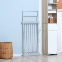 HOMCOM Tendedero Eléctrico Plegable 120W Secador Eléctrico de Ropa con Marco de Aleación de Aluminio 94x50x90 cm Plata(m-8)