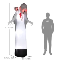 Outsunny 8.9ft Inflatable Three Headed Ghost Halloween Inflatable(m-3)