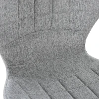 HOMCOM Lot de 2 Tabourets de Bar Design Contemporain Hauteur d'assise réglable 59-81 cm pivotant 360° Lin Gris(m-8)