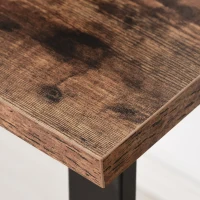 HOMCOM Bureau Design Industriel châssis métal Noir Plateau Panneaux Particules Coloris boisé(m-9)