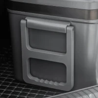 Outsunny Frigo Portatile Elettrico 45L da 12 Volt con Maniglia e Schermo LCD, 63.2x42x50.8 cm, Grigio(m-9)