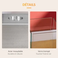 HOMCOM Cheminée éthanol à Poser Cheminée Portable à table avec réservoir 0,4 L Couverture 15 m² - dim. 25L x 25l x 60H cm(m-7)