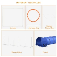 PawHut Six-Piece Dog Agility Equipment Set, with Carry Bag - Multicoloured(m-4)