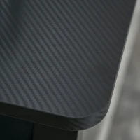 HOMCOM L-Shaped Gaming Desk, Computer Corner Desk, Home Office Workstation with Cable Management, 145 x 81 x 76cm, Black, Right(m-9)