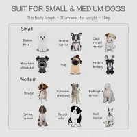 PawHut Dog Crate Wooden Pet Kennel Cage End Table w/ Lockable Door for Small Medium Dog Grey & White 85 x 55 x 75 cm(m-7)