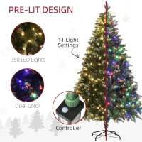 HOMCOM 6ft LED Pre-Lit Artificial Christmas Tree, with Base(m-5)