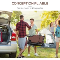 Outsunny Lot de 2 Chaises Longue inclinable transat Bain de Soleil fauteuil relax jardin 2 en 1 Pliant têtière Amovible(m-7)