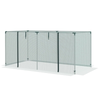 Outsunny Serre de jardin cage de culture pour plantes de jardin porte zippée tubes en acier galvanisé 240 x 120 x 110 cm vert
