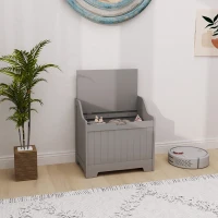 HOMCOM 61L Home Storage Chest - Grey(m-2)