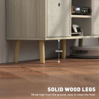 HOMCOM TV Cabinet Stand Unit for TVs up to 50'' with Foldable Drawers, Entertainment Centre for Living Room Natural(m-7)