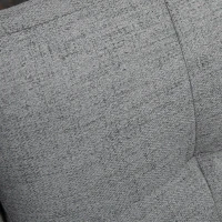 HOMCOM Canapé 2 places design scandinave tissu effet lin avec passepoil 139 x 68 x 80 cm gris(m-9)