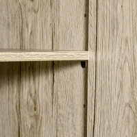 HOMCOM Buffet de cuisine armoire de cuisine multi-rangements 2 portes 3 tiroirs 3 étagères + grand plateau 90L x 39l x 169H cm bicolore chêne clair gris(m-12)