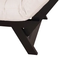 Homcom Canapé Futon Capitonné en Bois Beige 181 x 66 x 81 cm(m-8)