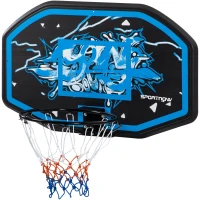 SPORTNOW Wall Mounted Basketball Hoop, Mini Basketball Hoop and Backboard Set for Teenagers and Adults, Outdoors and Indoors Door and Wall Use, Blue and White(m-11)