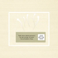 Outsunny Voile d'ombrage Triangulaire Grande Taille 3 x 3 x 3 m polyéthylène Haute densité résistant aux UV Coloris crème(m-4)