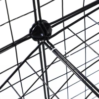 PawHut DIY Pet Playpen Metal Wire Fence Indoor Outdoor Rabbit Small Animals Cage 36 Panel Enclosure Black(m-8)